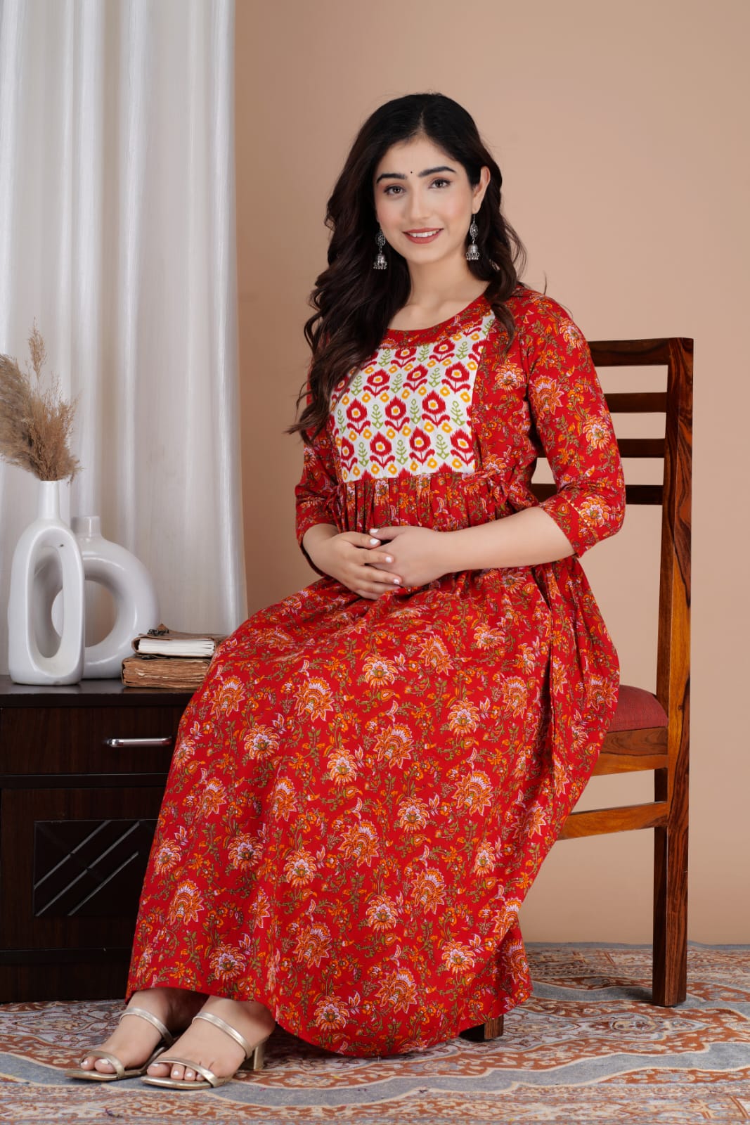 Rose Petal Maternity & Feeding Kurti