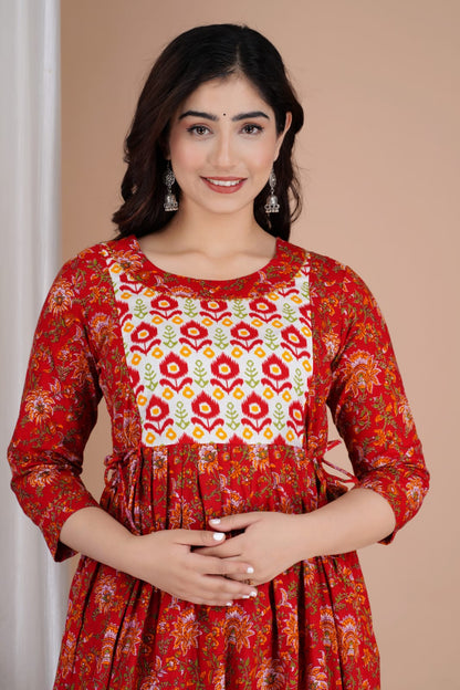 Rose Petal Maternity & Feeding Kurti