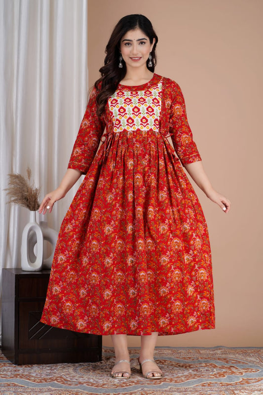 Rose Petal Maternity & Feeding Kurti