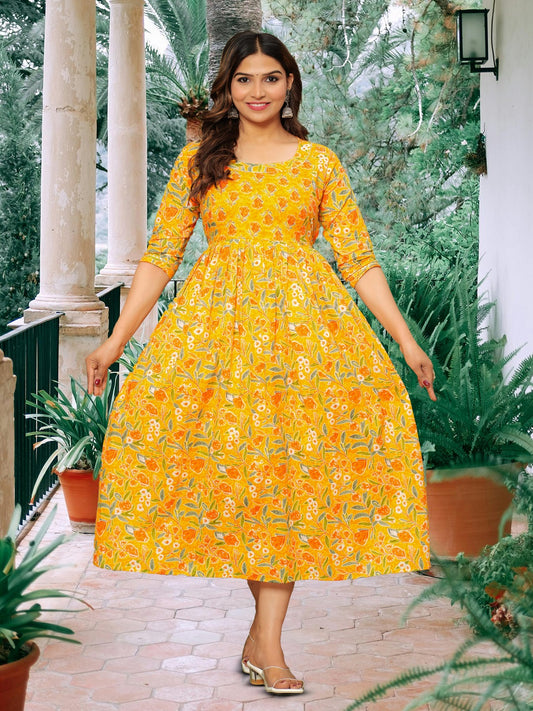 Mango bite rayon maternity and feeding kurti