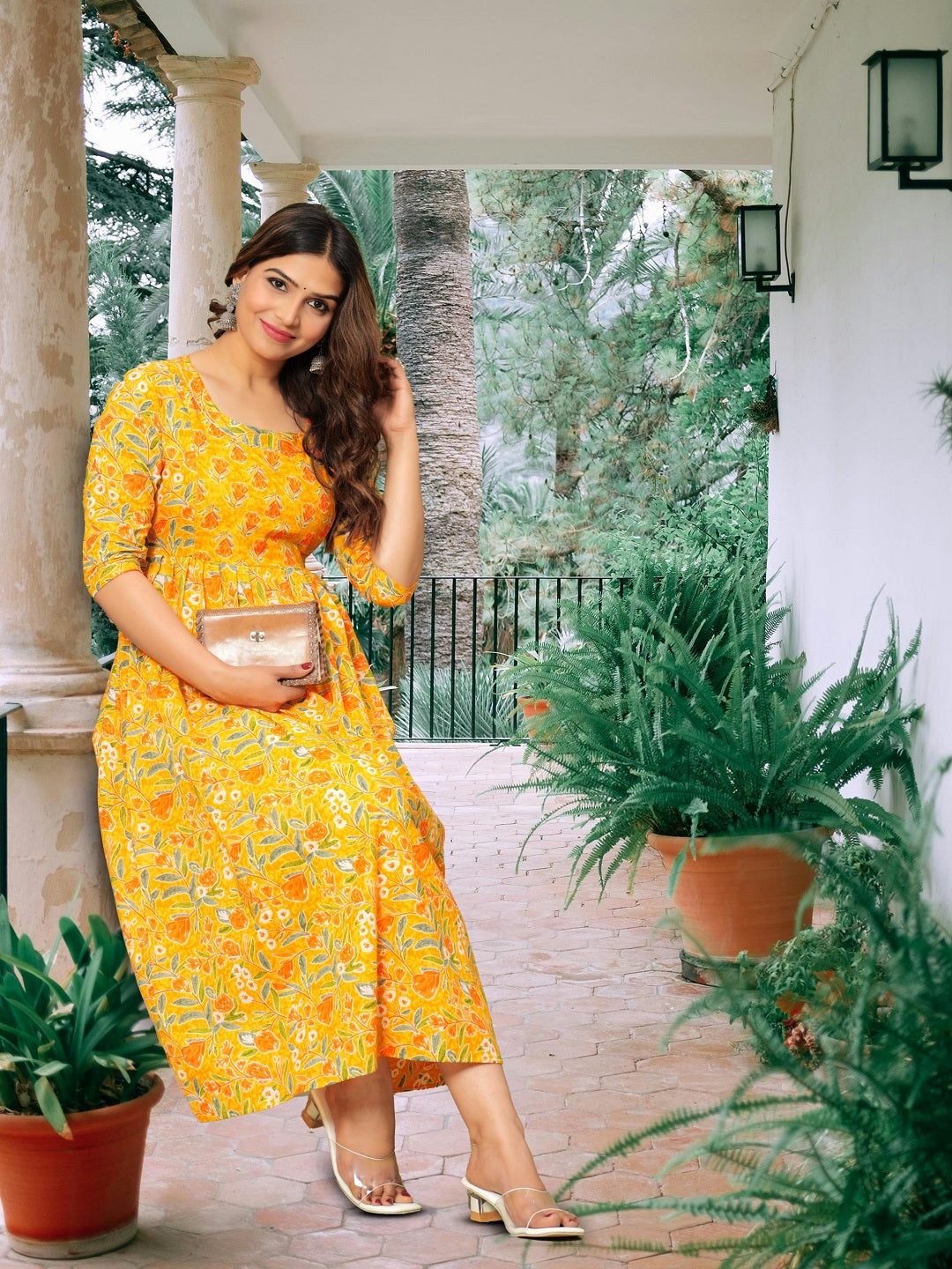 Mango bite rayon maternity and feeding kurti